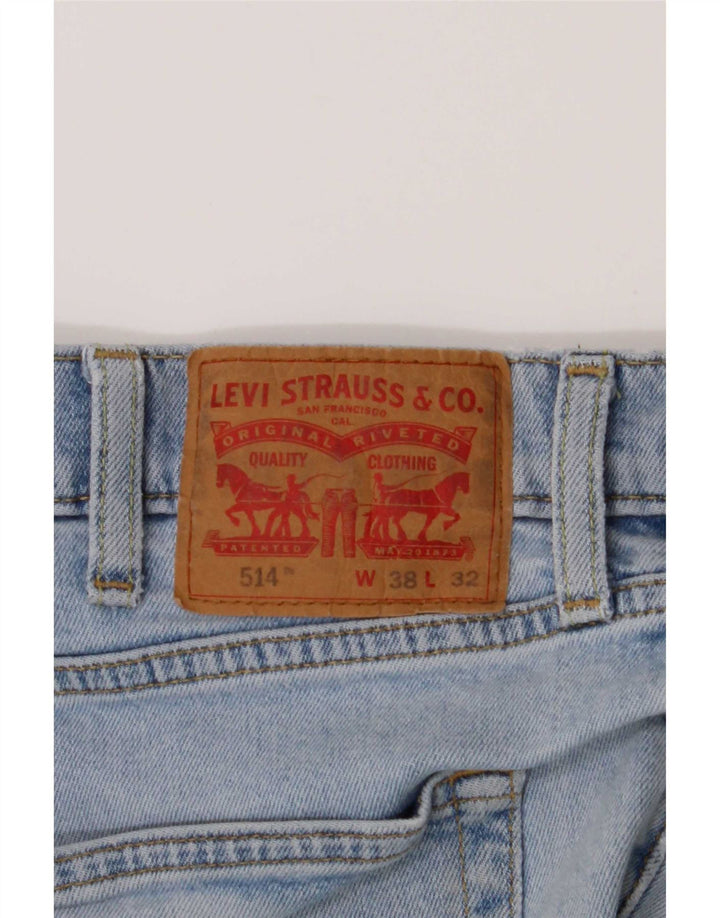 Levi's muške 514 ravne traperice W38 L32 plavi pamuk