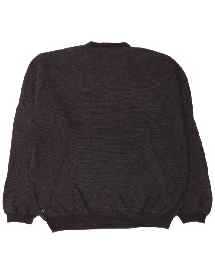 Izod muški džemper s V-izrezom 2XL crni pamuk