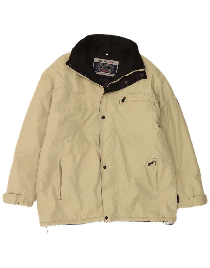 VINTAGE muška vjetrovka s kapuljačom UK 42 XL bež poliester