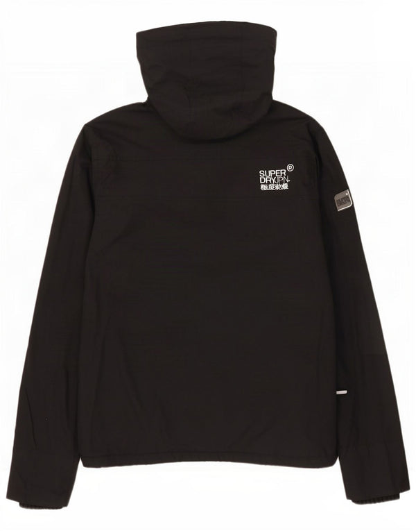 Superdry muška vjetrovka s kapuljačom UK 40 velika crna najlonska jakna