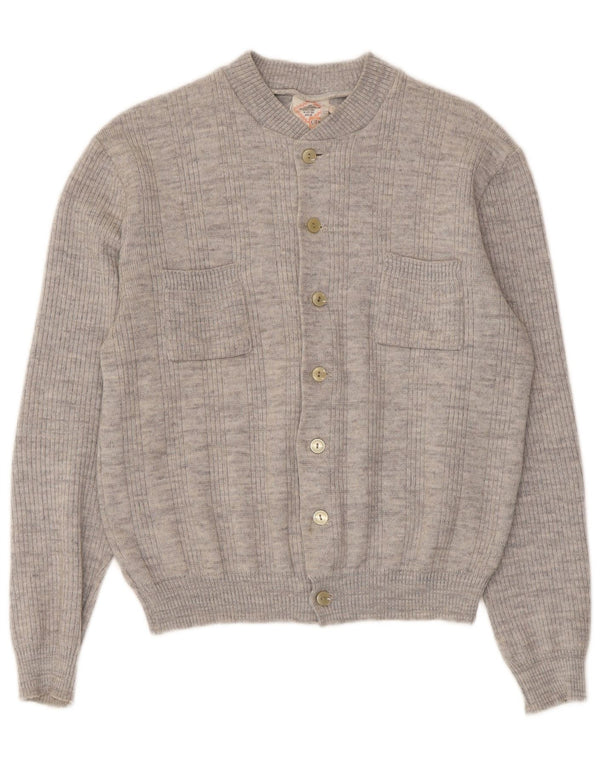 Vintage ženski kardigan džemper UK 14 srednje sivi