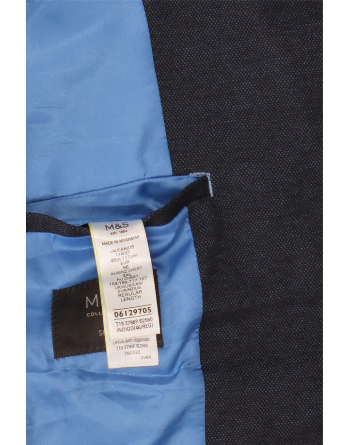 MARKS & SPENCER muška uska jakna sa 2 gumba UK 46 XL tamnoplava