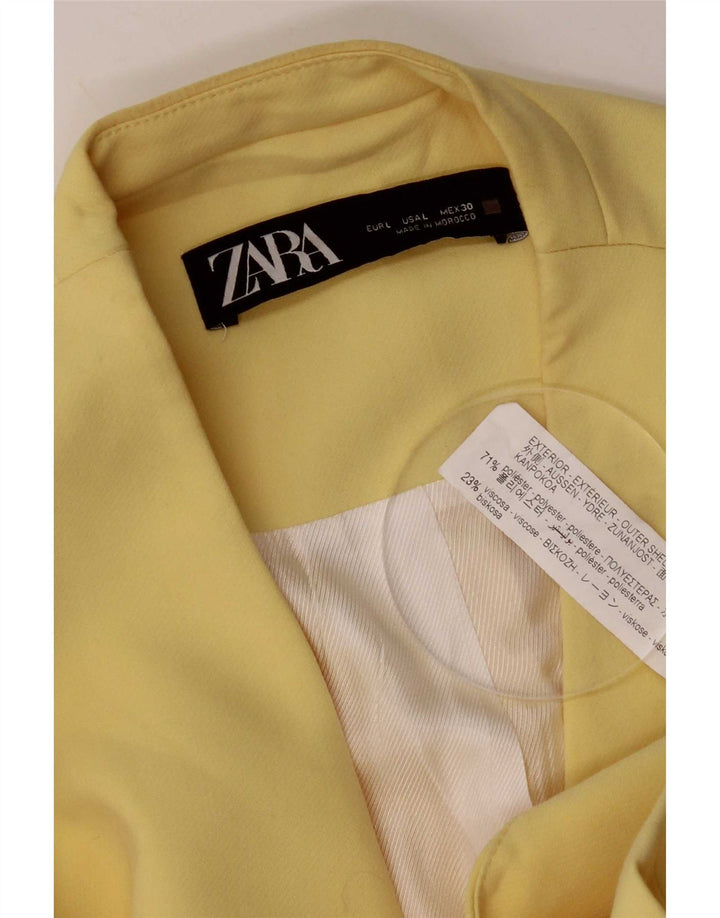 Zara ženska jakna bez rukava s 3 gumba UK 14 Veliki žuti poliester