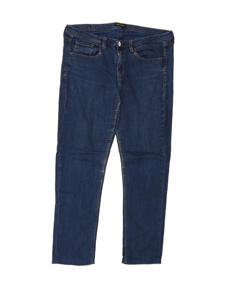 MASSIMO DUTTI Womens Slim Jeans W34 L26 Navy Blue Vintage Massimo Dutti and Second-Hand Massimo Dutti from Messina Hembry 