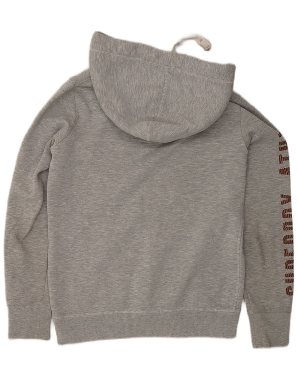 Superdry ženska majica s kapuljačom s kapuljačom UK 10 Mali sivi pamuk