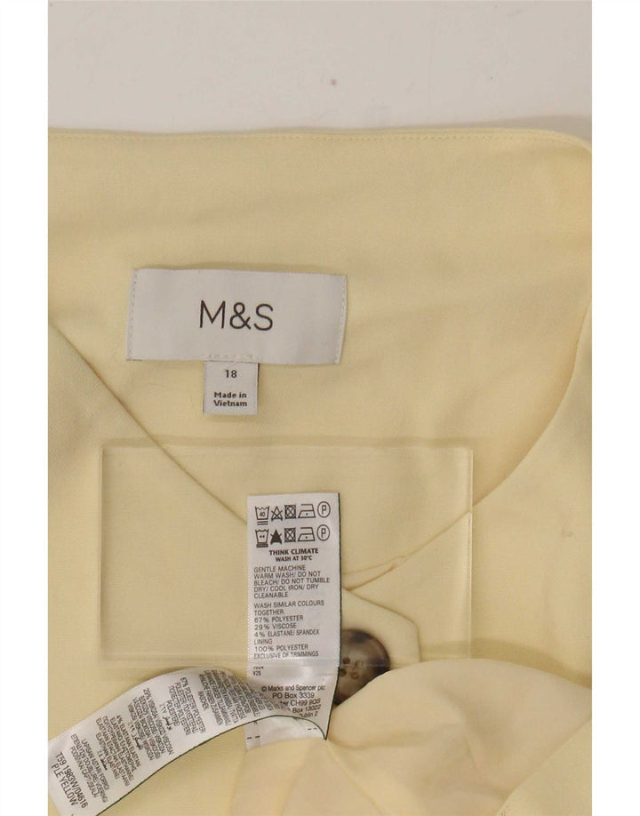 Marks & Spencer ženski prsluk UK 18 XL žuti poliester