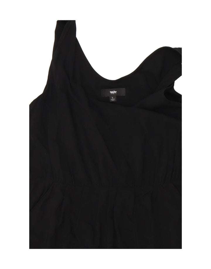 MOSSIMO Womens Sleeveless Sheath Dress UK 16 Large Black Rayon Vintage Mossimo and Second-Hand Mossimo from Messina Hembry 