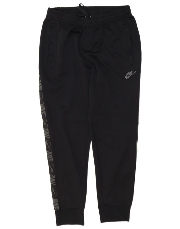 Nike muške grafičke trenirke, srednje hlače, crni poliester