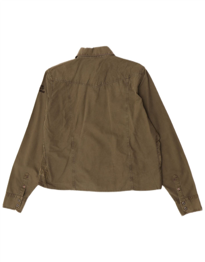 Napapijri ženska kratke košulje UK 14 veliki kaki patchwork