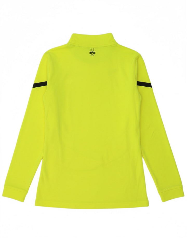 PUMA Mens BVB Dortmund Zip Neck Pullover Tracksuit Top Small Yellow