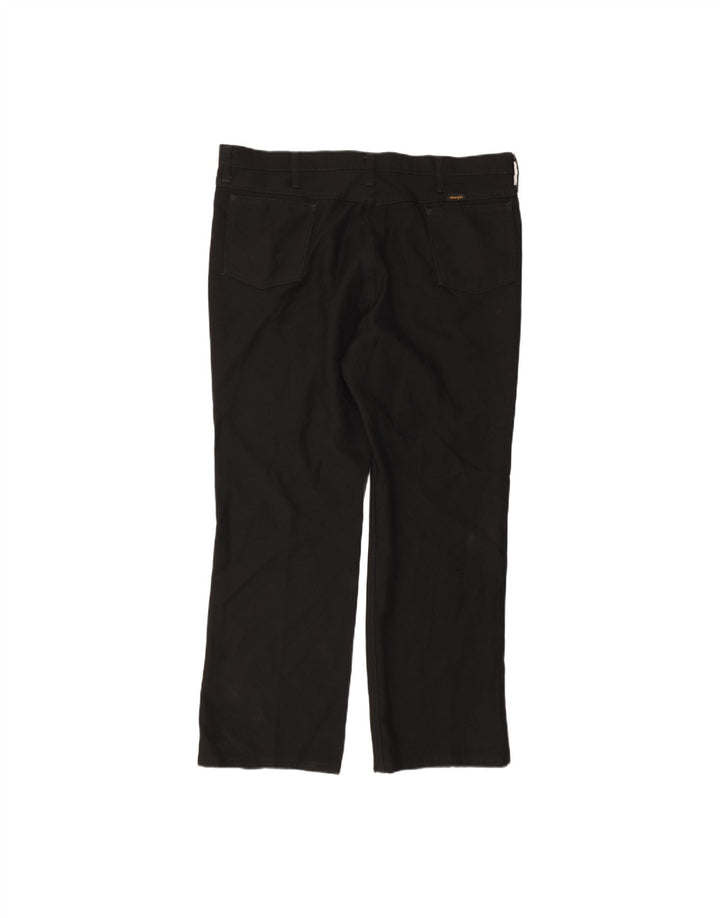 WRANGLER Mens Straight Casual Trousers W42 L30 Black Polyester