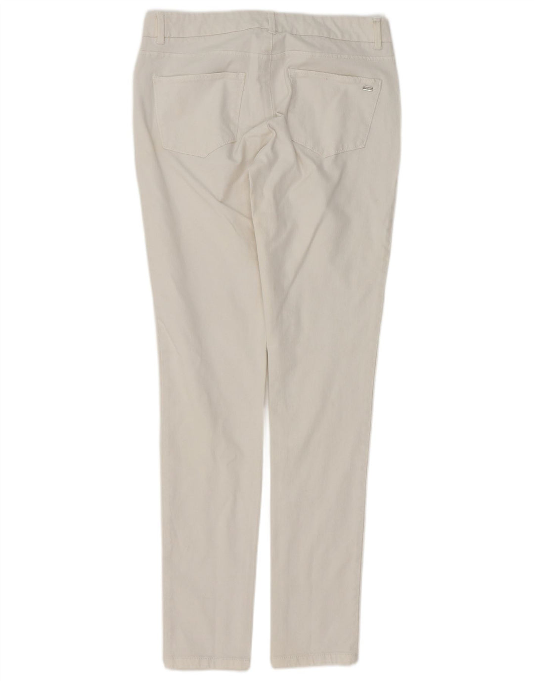 TOMMY HILFIGER Ženske uske traperice US 6 srednje W28 L30 bijeli pamuk