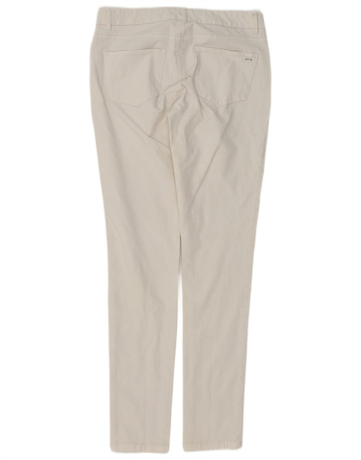 TOMMY HILFIGER Ženske uske traperice US 6 srednje W28 L30 bijeli pamuk