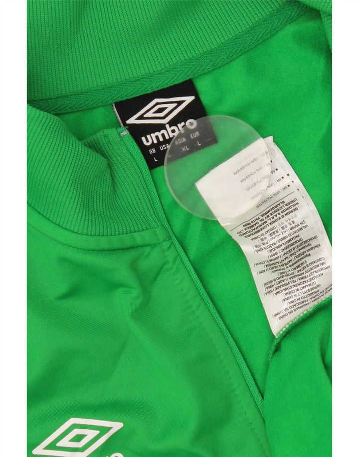 Umbro muška majica s kratkim izrezom i kratkim patentnim zatvaračem, veliki zeleni poliester