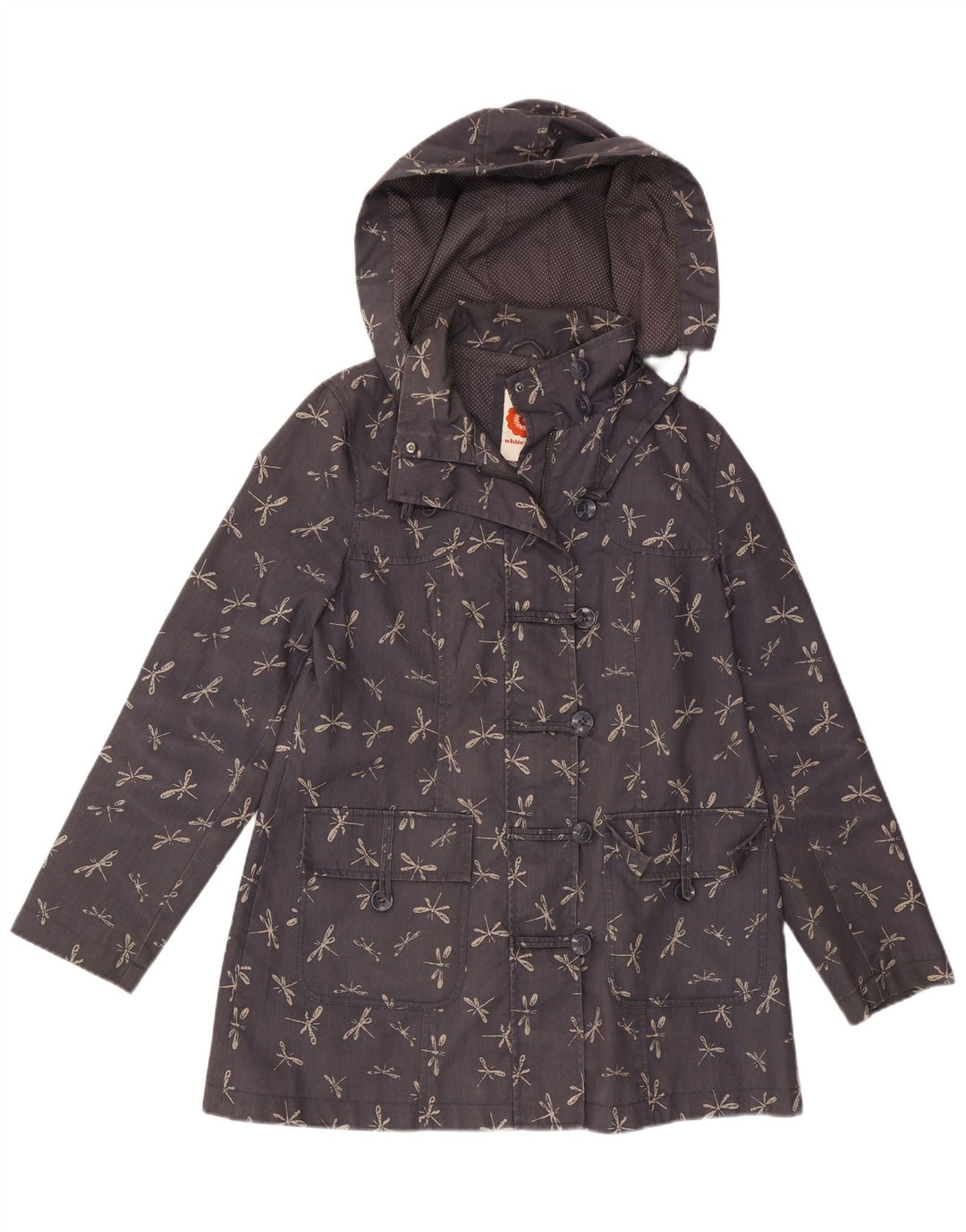 WHITE STUFF Ženska vjetrovka jakna UK 14 Veliki tamnoplavi životinjski print