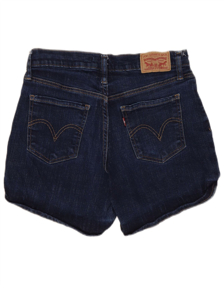 LEVI'S Ženske traper kratke hlače srednjeg rasta W27 male tamnoplavi pamuk