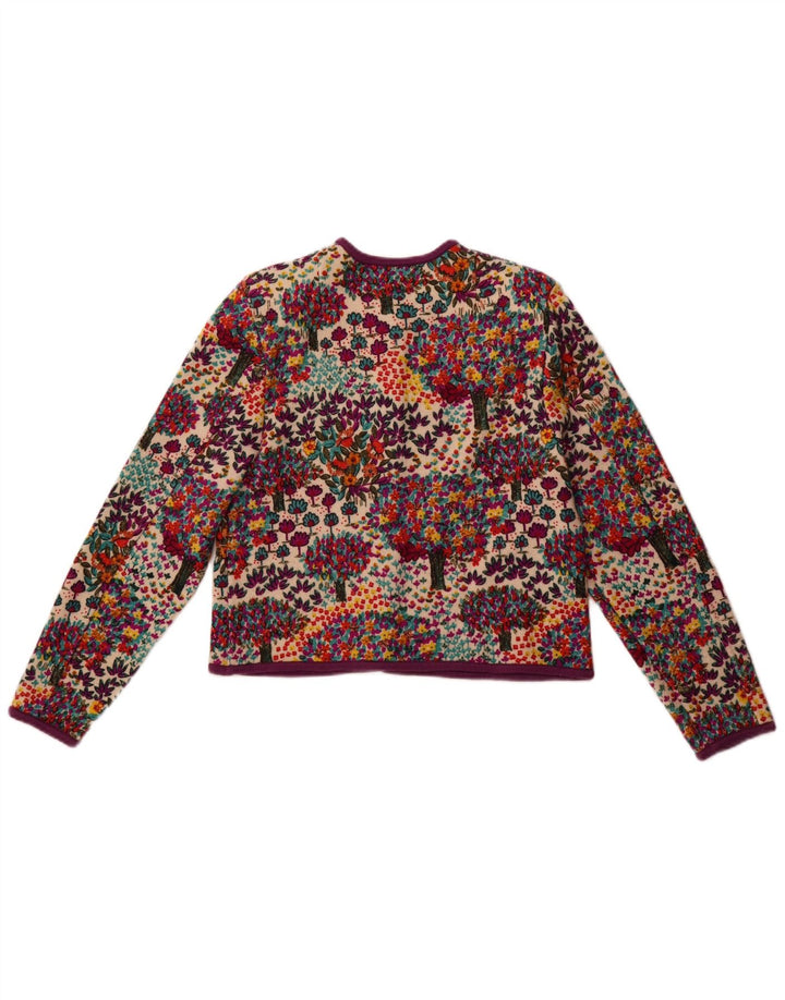 Geiger ženski kardigan pulover EU 42 velika nova vuna s višebojnim cvjetnim uzorkom