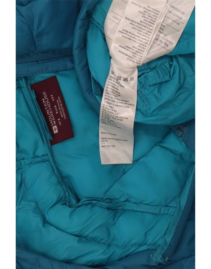 Mountain Warehouse Ženska podstavljena jakna s kapuljačom UK 8 Mali plavi najlon