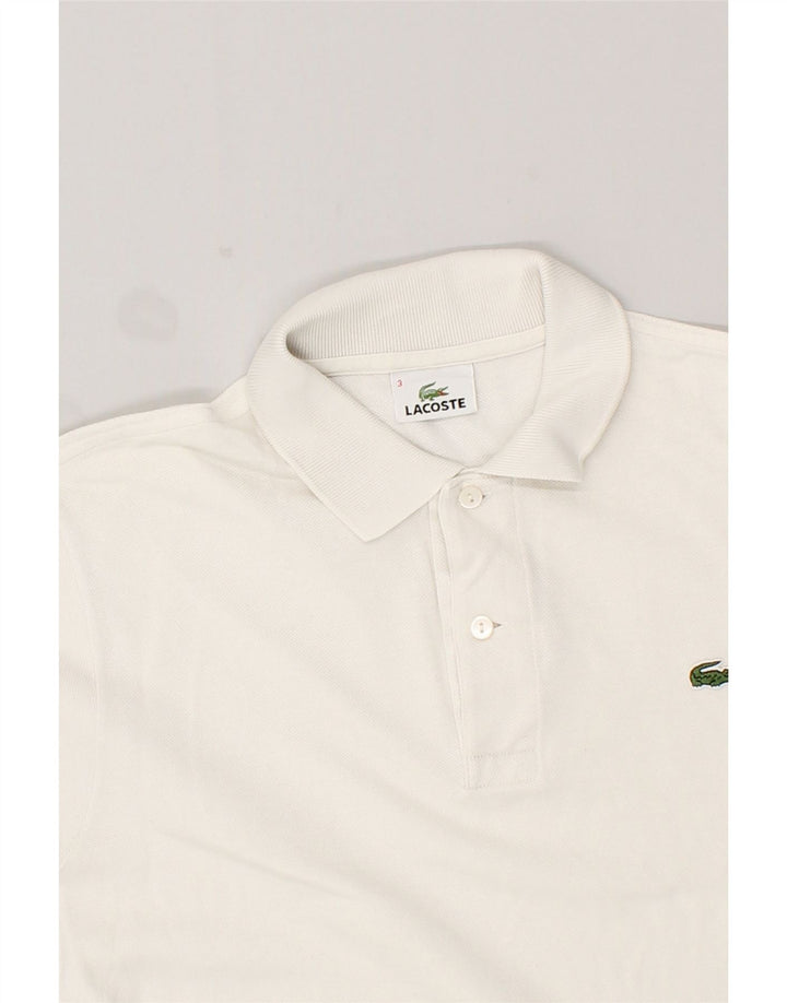 LACOSTE Muška polo majica Veličina 3 Mala bijela pamučna
