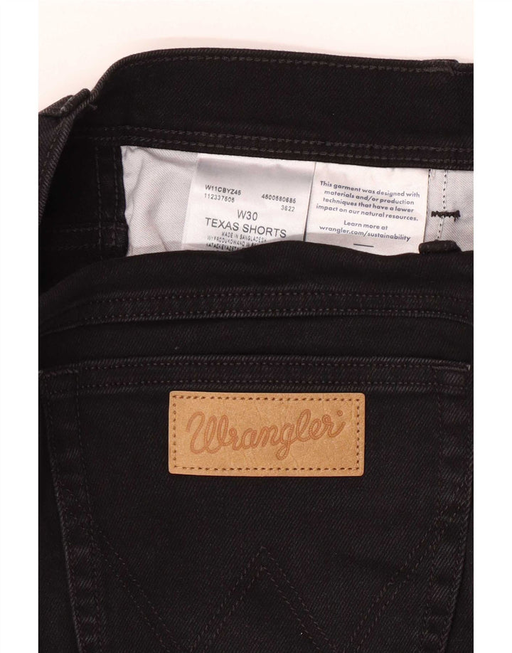 Wrangler muške teksas kratke hlače W30 Srednje crni pamuk