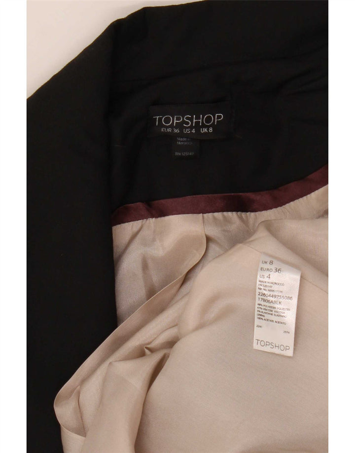 Topshop Ženska otvorena jakna UK 8 Mali crni poliester