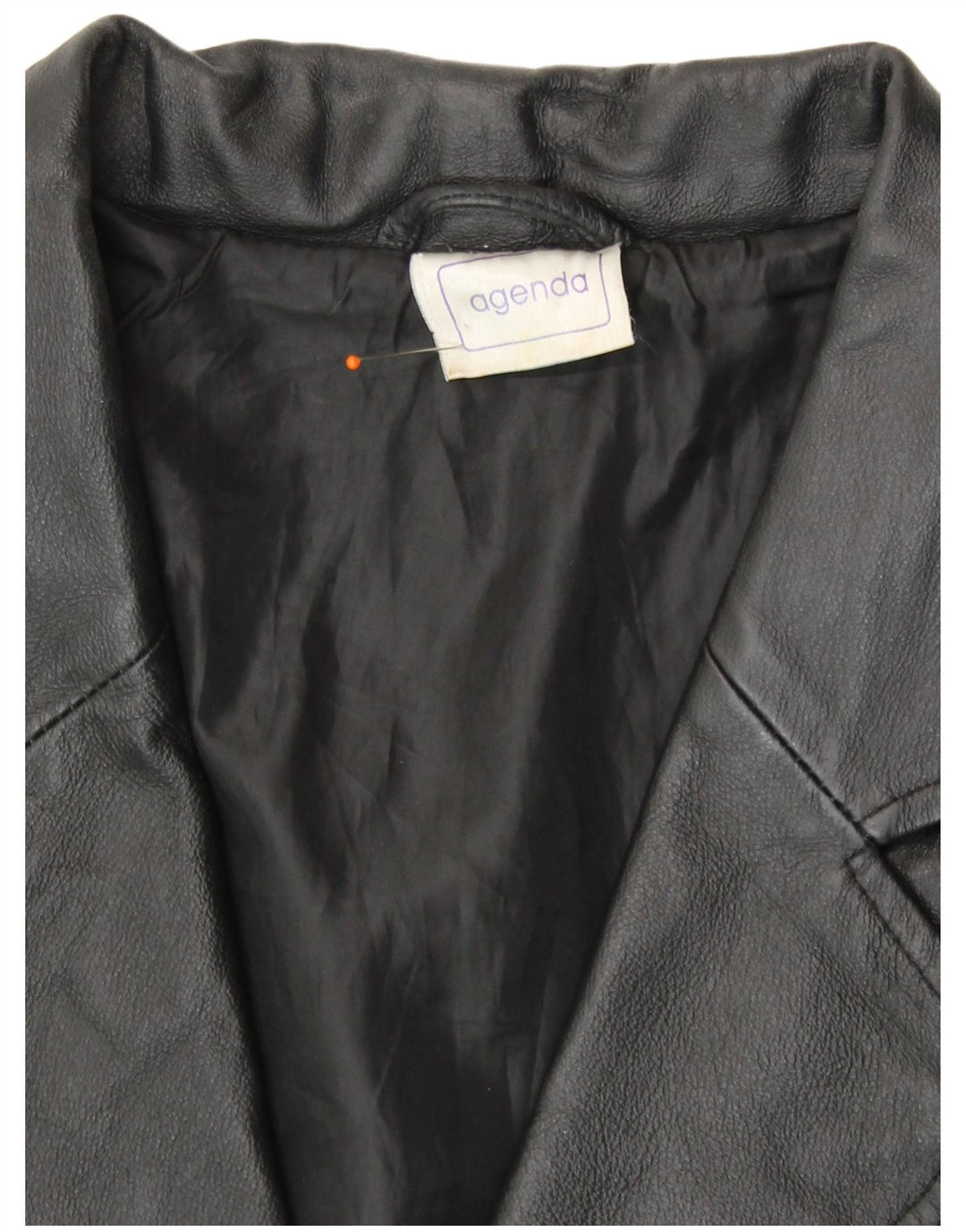 Agenda Ženska kožna jakna sako s 3 gumba UK 24 4XL crna koža