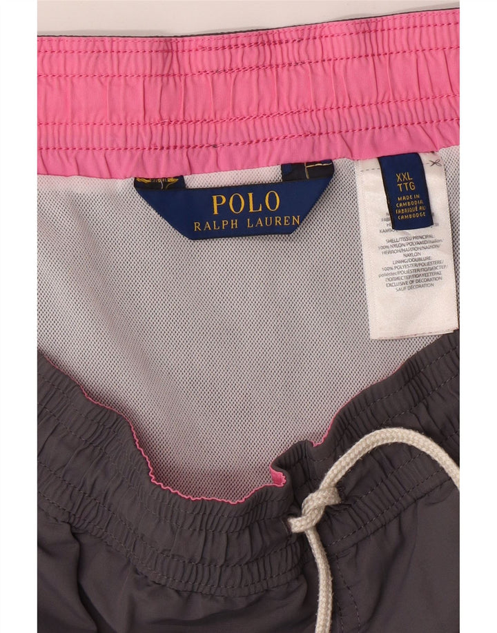 POLO RALPH LAUREN Muške kratke hlače za plivanje 2XL sivi najlon
