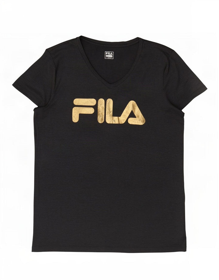 Fila Ženska majica kratkih rukava s grafičkim motivima UK 16 Veliki sivi flekasti poliester