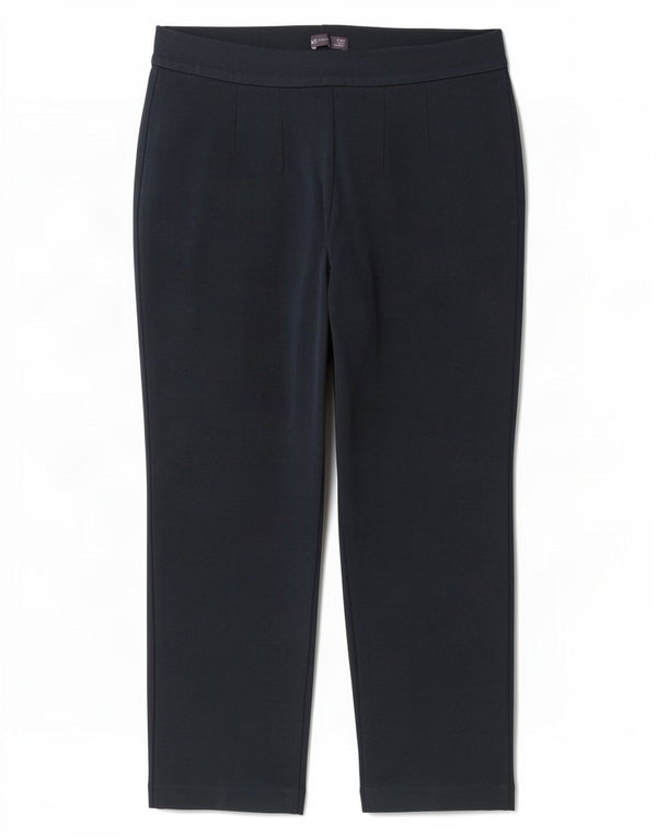 Marks & Spencer Womens Straight Trousers UK 16 Large W34 L29 Navy Blue