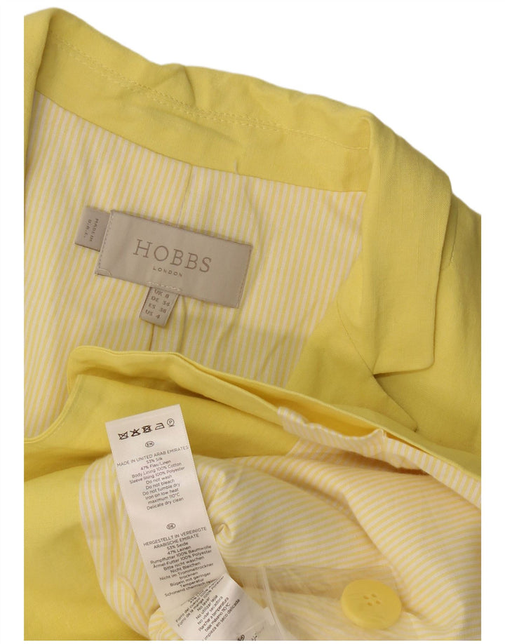 Hobbs ženski sako sa 1 gumbom UK 8 Mala žuta svila