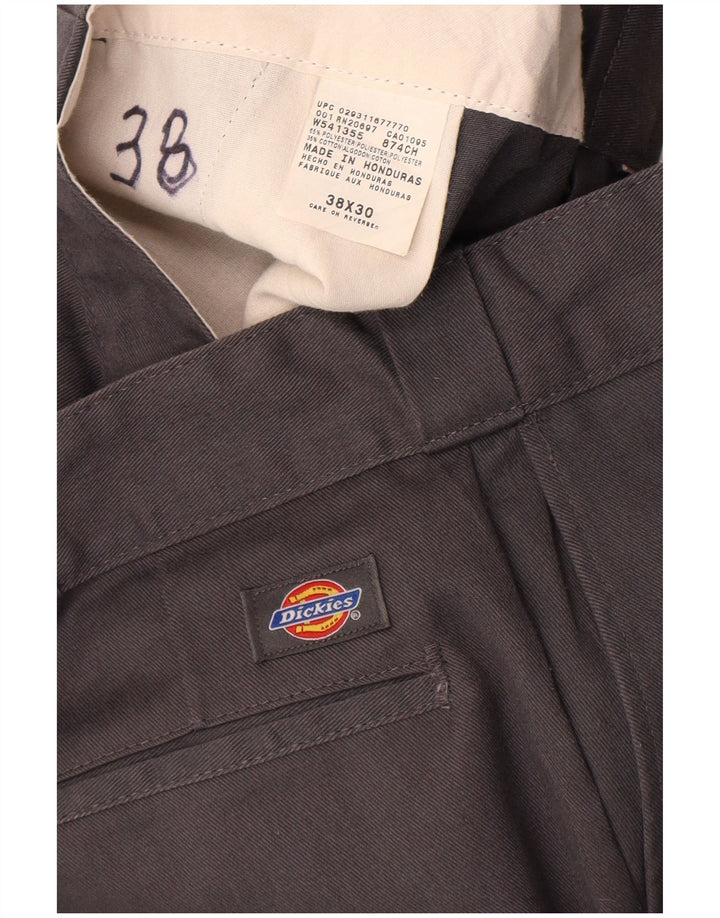 Dickies muške ravne chino hlače W38 L30 sivi poliester