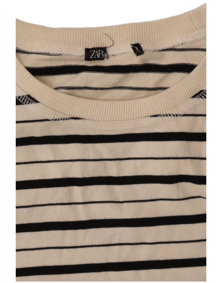 ZARA ženska majica dugih rukava UK 12 srednje bijele pruge, nautička