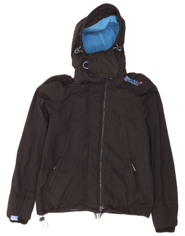 Superdry ženska jakna vjetrovka s kapuljačom UK 14 velika crna