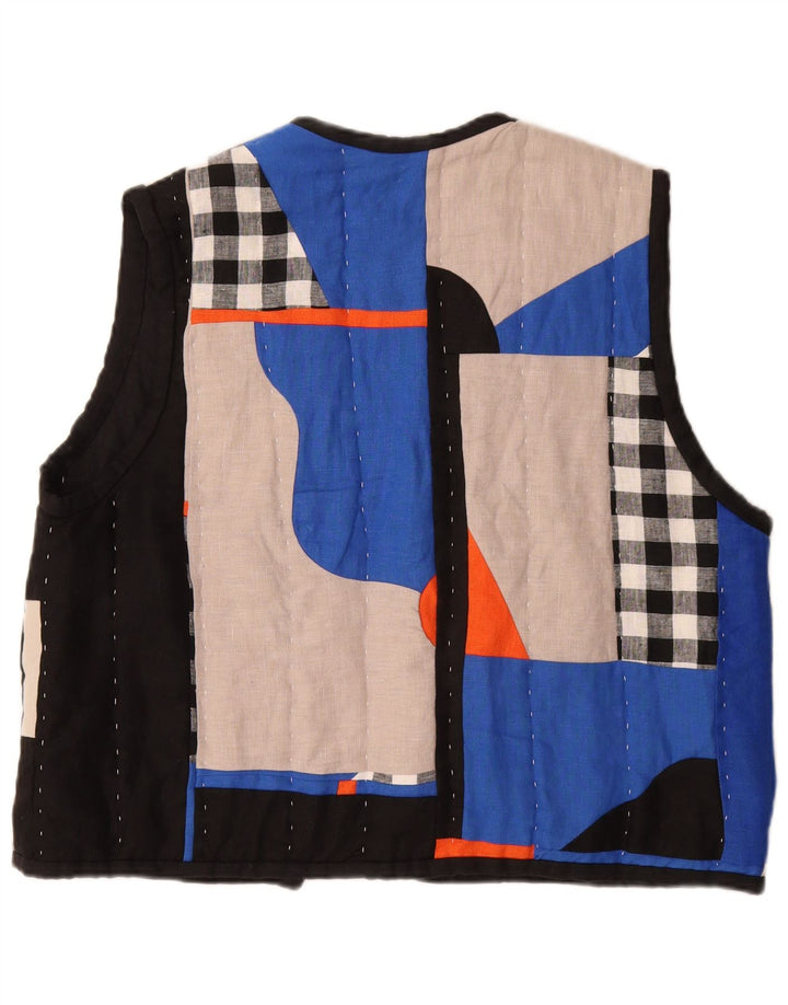 Mossom ženska ručno rađena otvorena prošivena jakna UK 18 XL Raznobojni patchwork