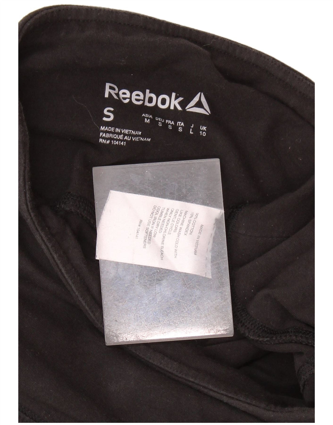 REEBOK Ženske tajice UK 10 Male crne pamučne tkanine