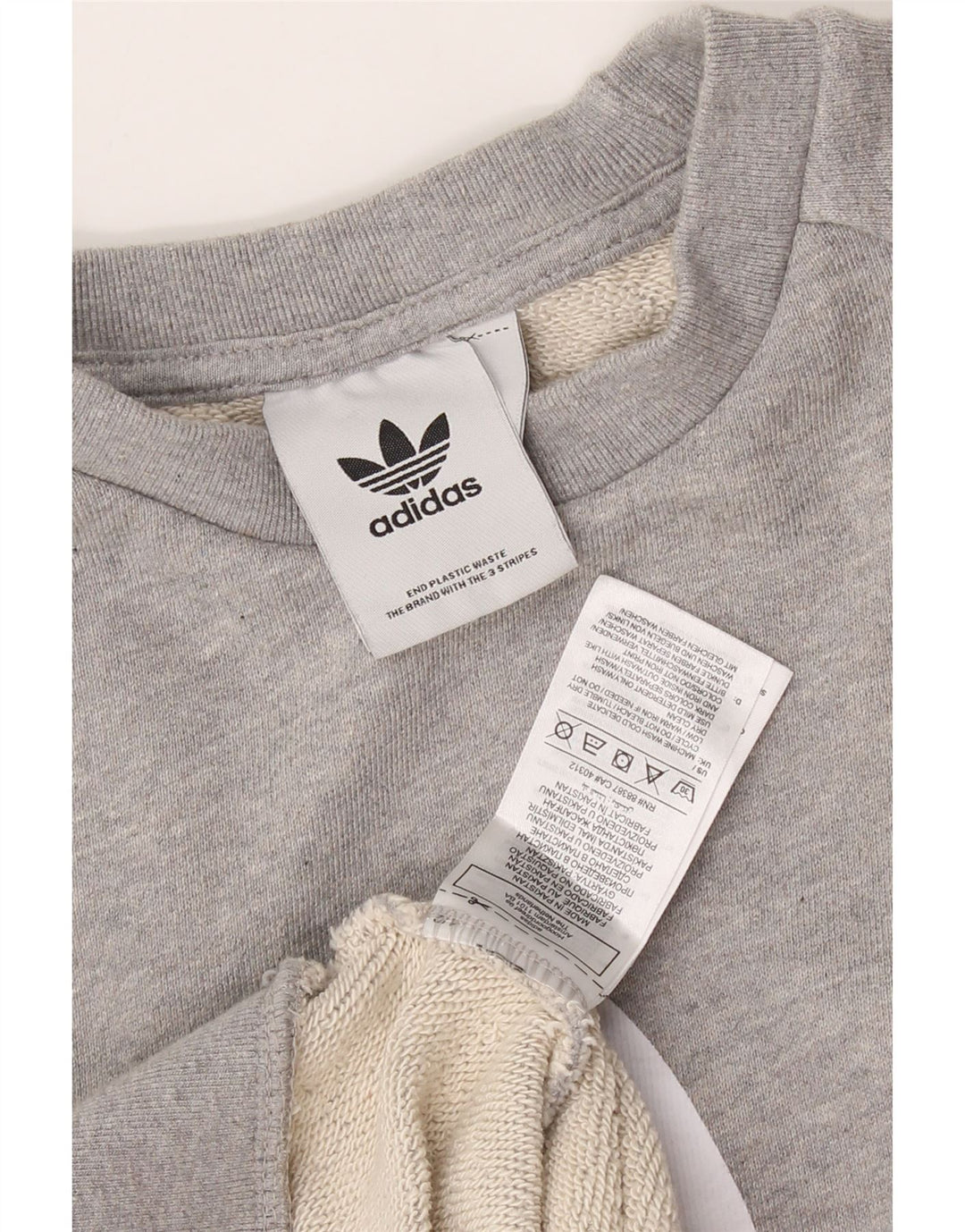 ADIDAS Mens Graphic Sweatshirt Jumper Medium Grey Cotton Vintage Adidas and Second-Hand Adidas from Messina Hembry 