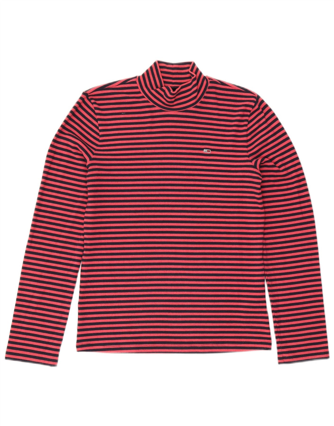 Tommy Hilfiger Ženska majica dugih rukava UK 14 srednje ružičaste pruge od poliestera