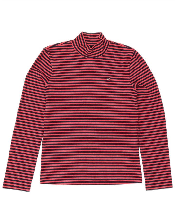 Tommy Hilfiger Ženska majica dugih rukava UK 14 srednje ružičaste pruge od poliestera