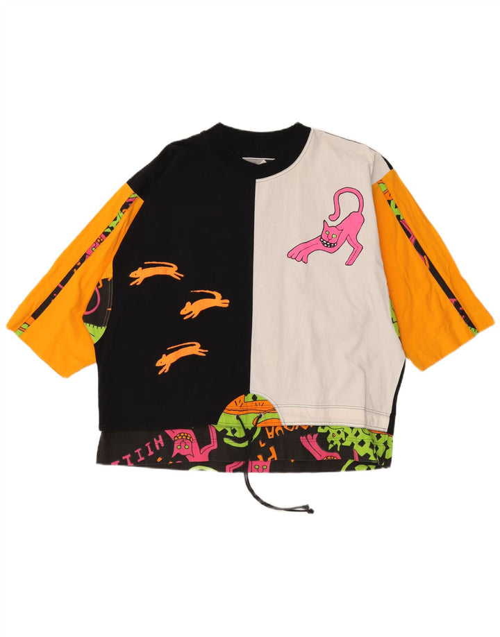 BENGER Ženska grafička majica s 3/4 rukavima EU 38 srednje crne boje