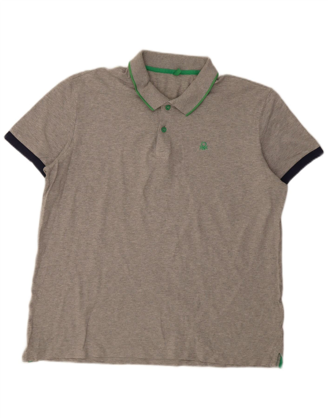 Benetton muška polo majica 2XL sivi pamuk