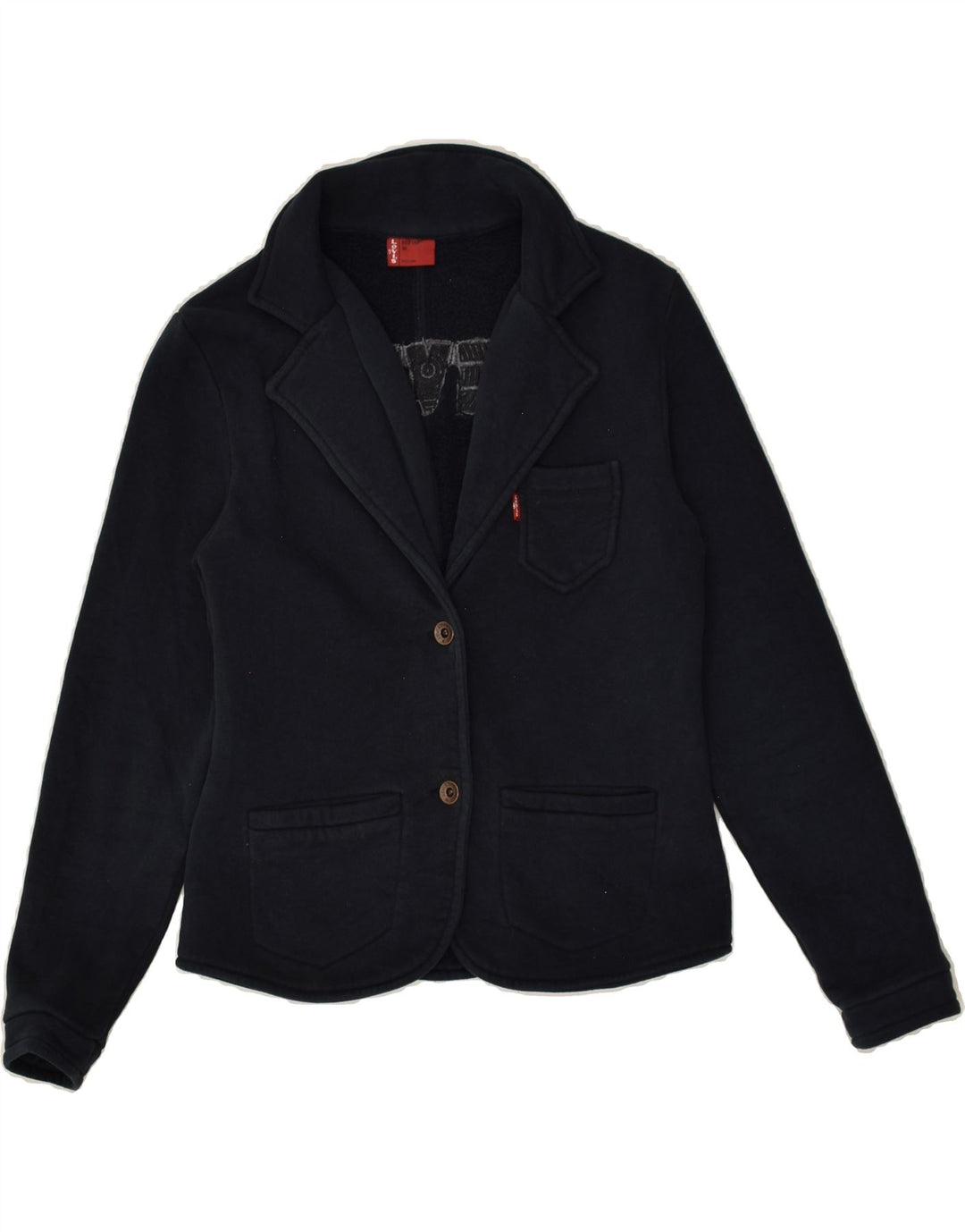 LEVI'S Girls 2 Button Blazer Jacket 13-14 Years Navy Blue Cotton | Vintage Levi's | Thrift | Second-Hand Levi's | Used Clothing | Messina Hembry 