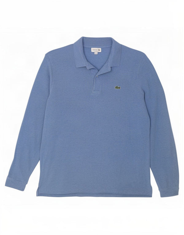 Lacoste muška klasična polo majica dugih rukava, veličina 6 XL, plavi pamuk