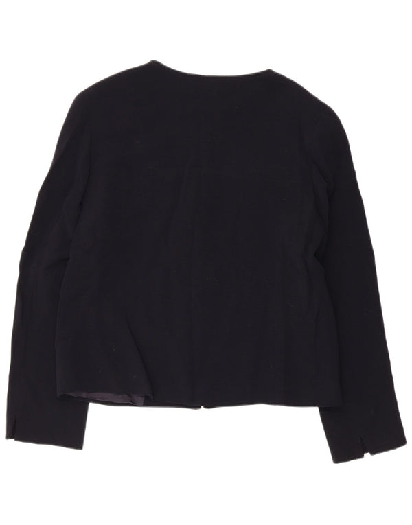 Max Mara ženski sako jakna UK 16 Velika tamnoplava djevičanska vuna