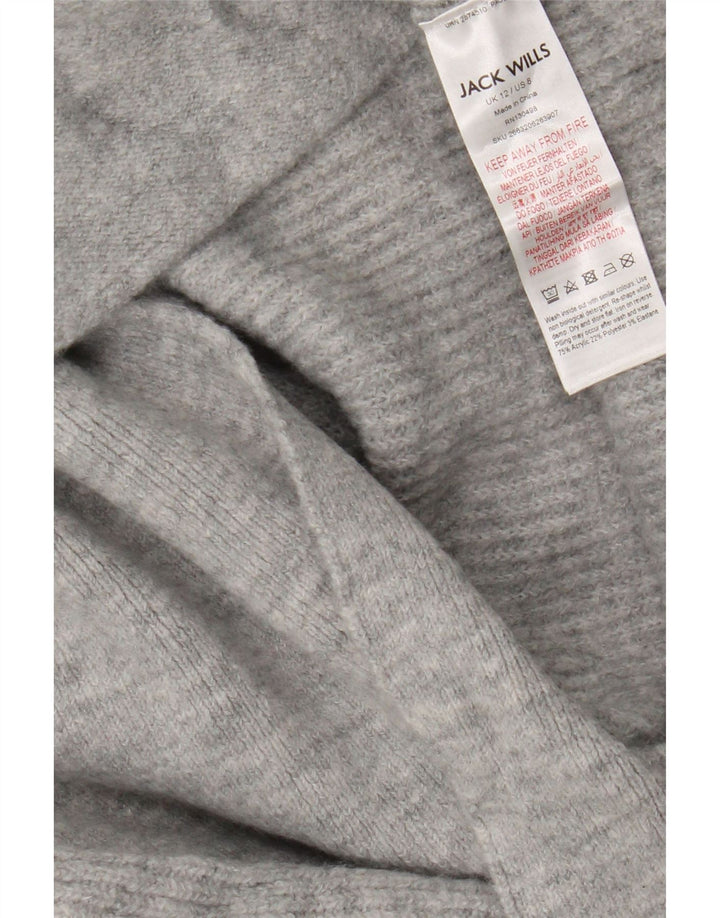 Jack Wills ženski prekomjerni dugi kardigan pulover UK 12 srednje sivi