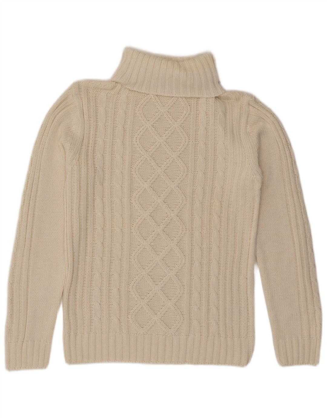 ESMARA ženski pulover s rol izrezom UK 14 Srednje bijeli pamuk