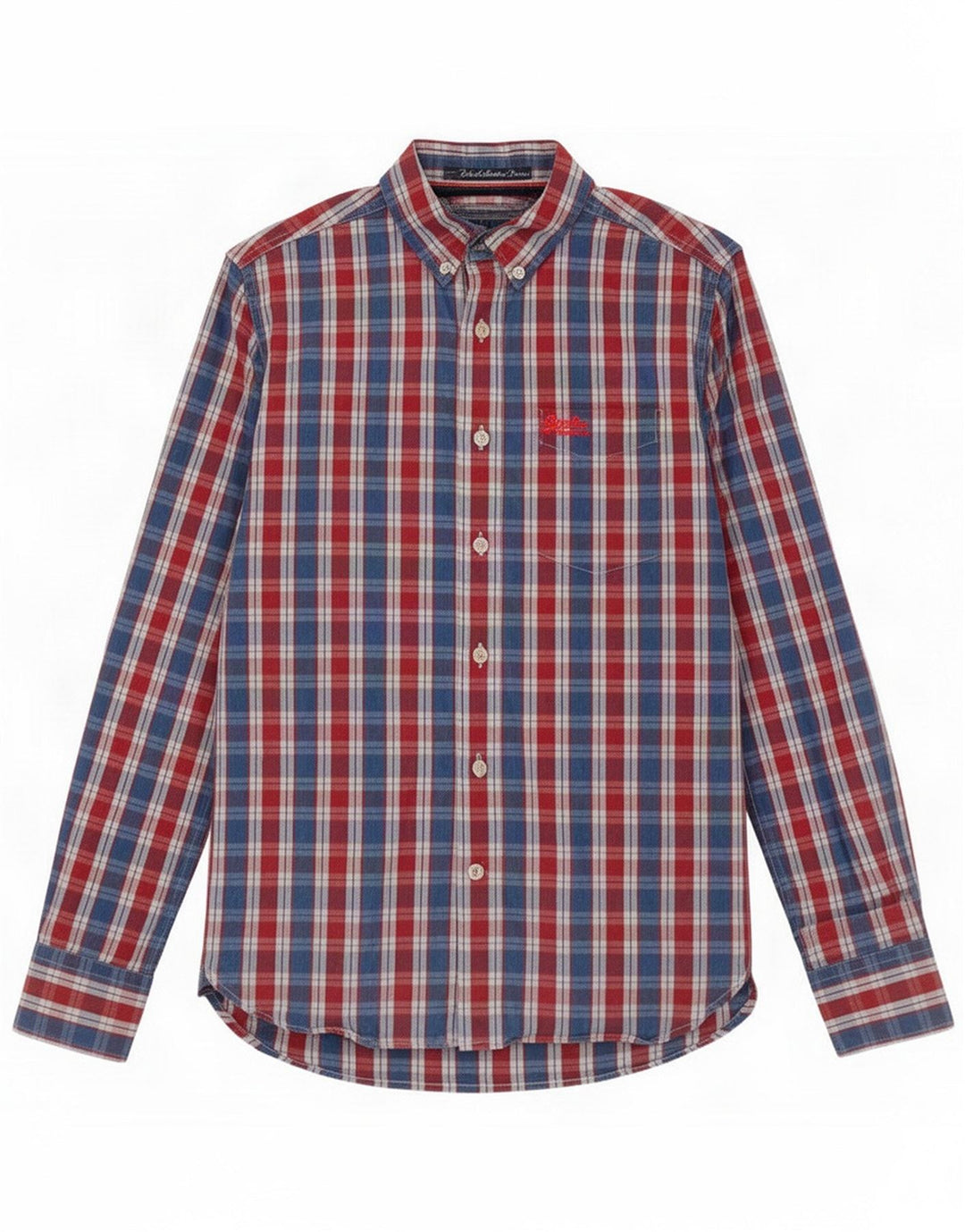 Superdry muška košulja, mali plavi karirani pamuk