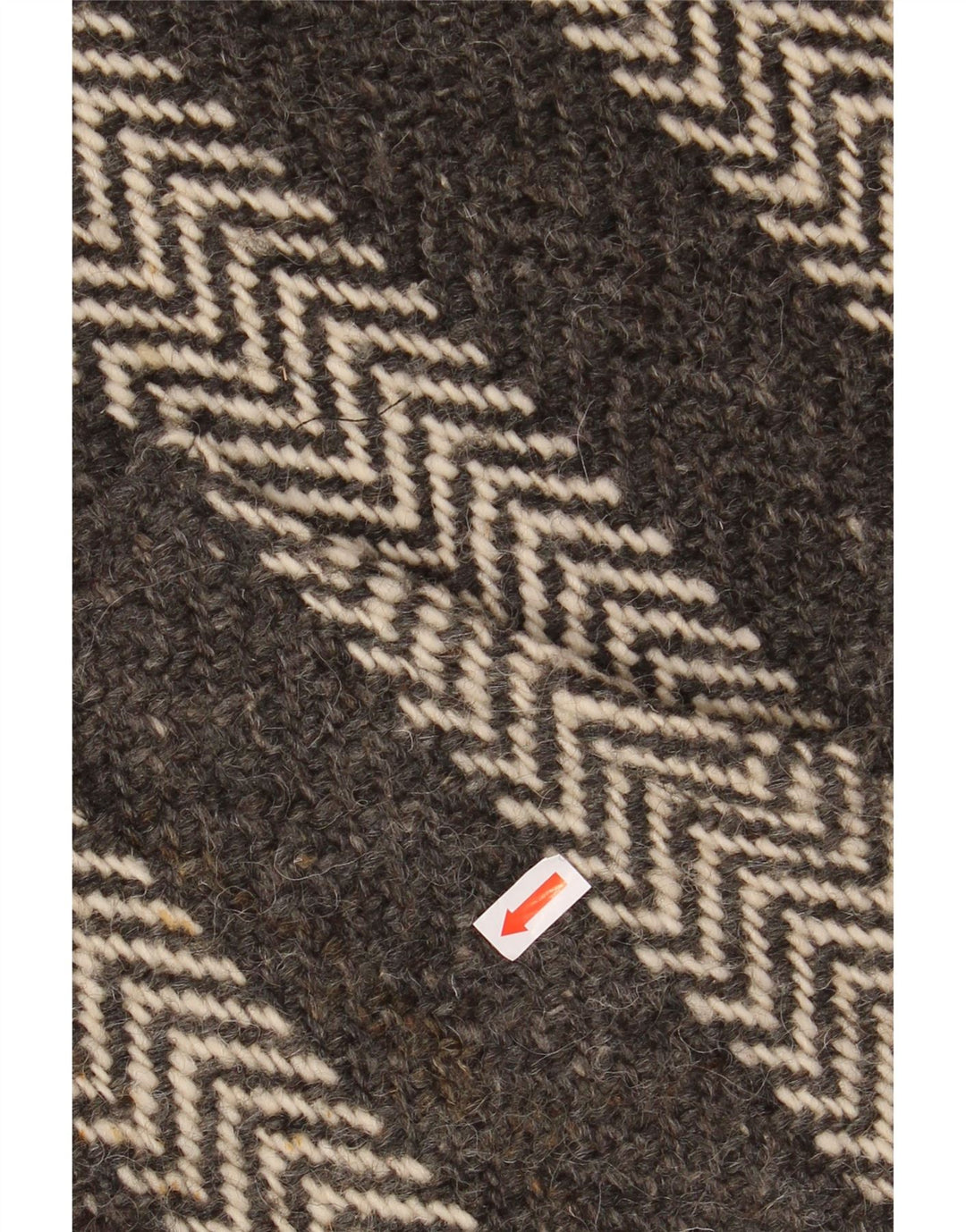 VINTAGE muški pulover s polo izrezom XL sivi Chevron Aztec