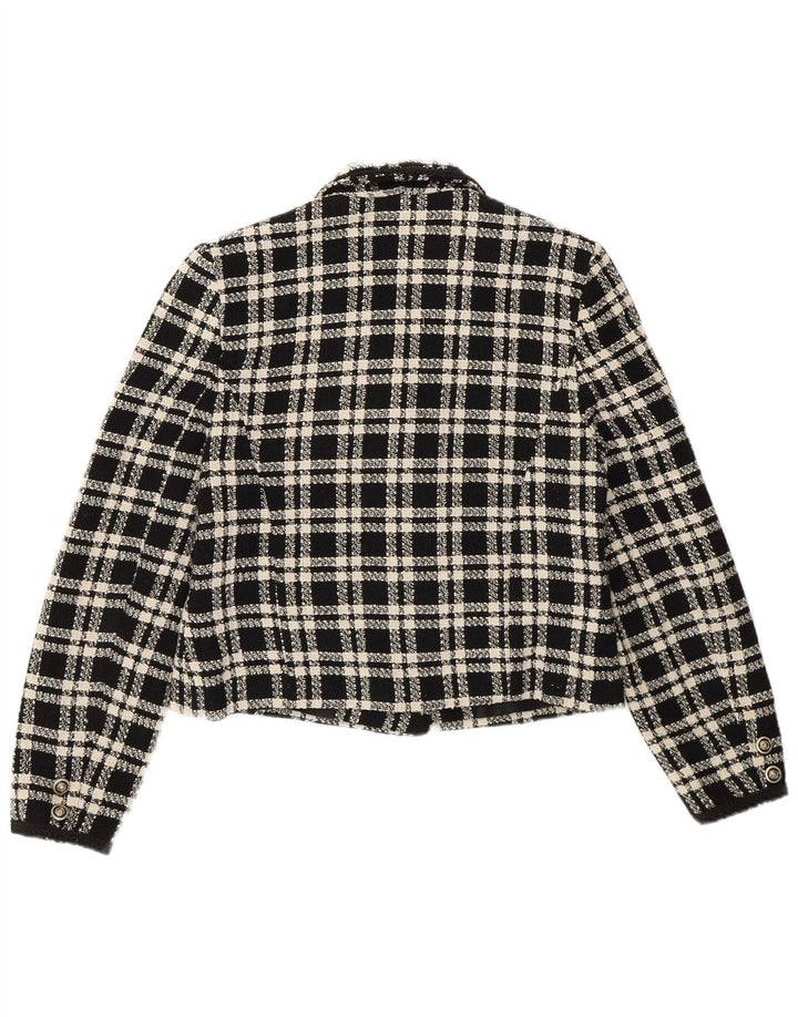 Yessica ženski sako s dvostrukim kopčanjem EU 40 srednje crne karirane vune