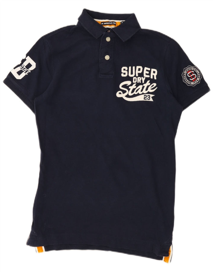 Superdry muška ragbi polo majica srednje plave boje
