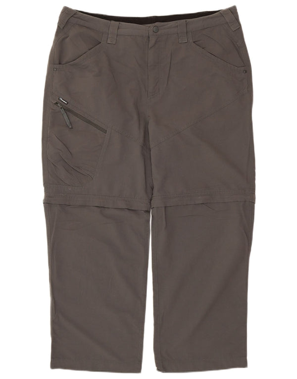 BERGHAUS Muške ravne planinarske hlače W36 L26 sivi poliamid